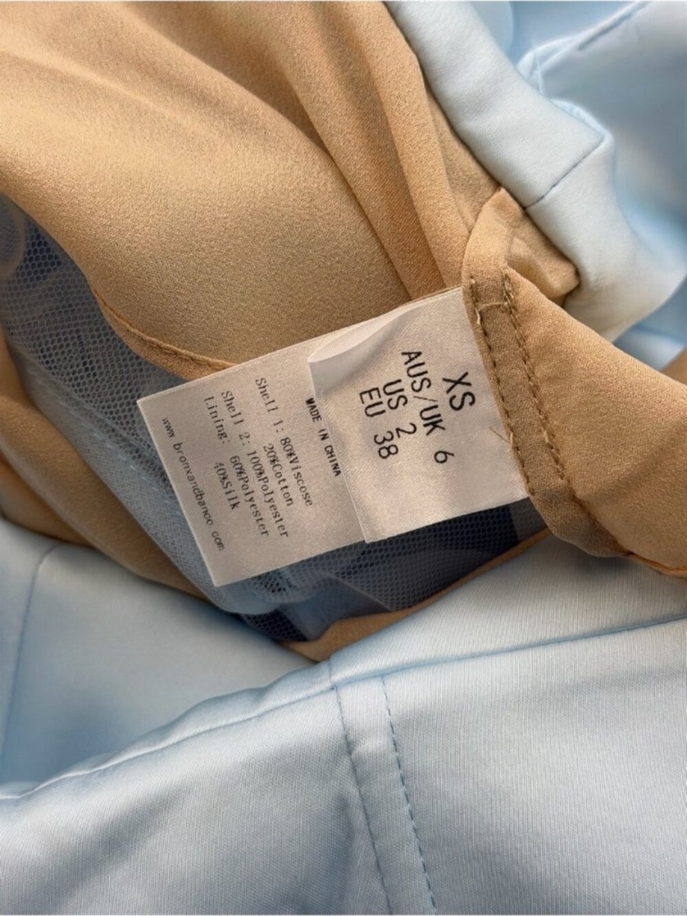 🆕 BRONX & BANCO 🧿 NWOT Harper Strapless Gown, Powder Blue - Sz XS US 2 - Picture 15 of 15